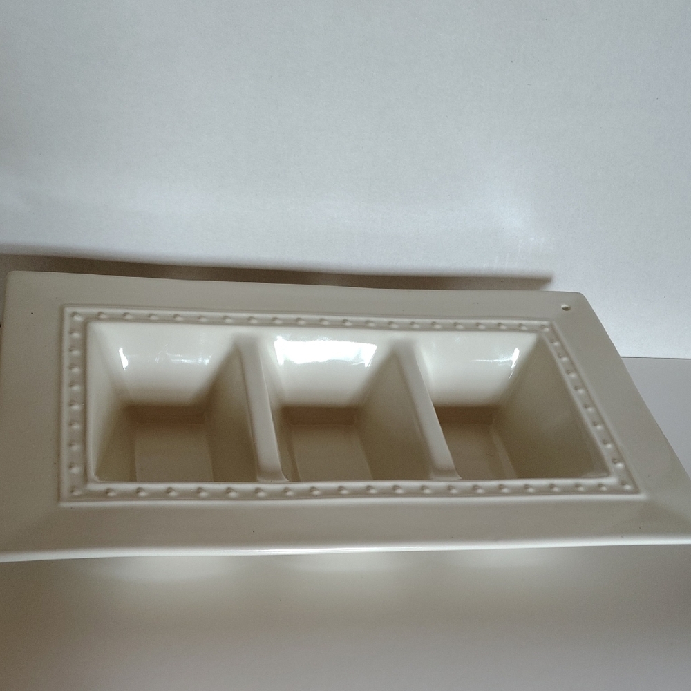 Nora Fleming Pearl Dot Trio Platter